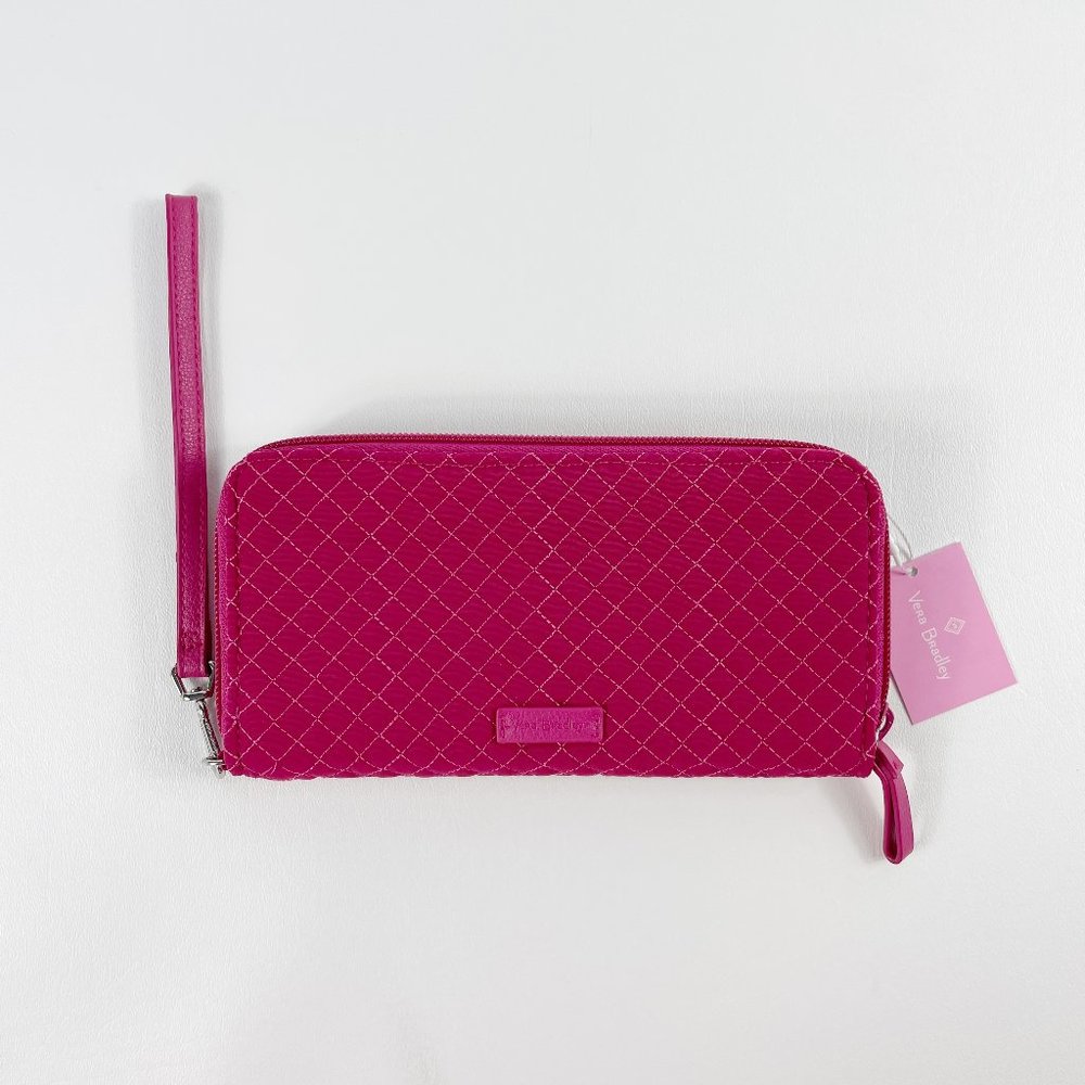Vera Bradley RFID Accordion Wristlet Passion Pink
